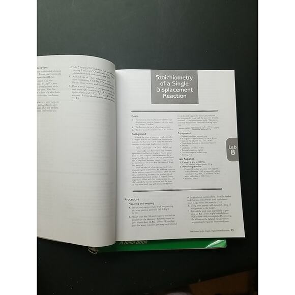 Abeka Chemistry Precision And Design Lab Manual Teacher Key And Student Lab Book - Picture 5 of 5